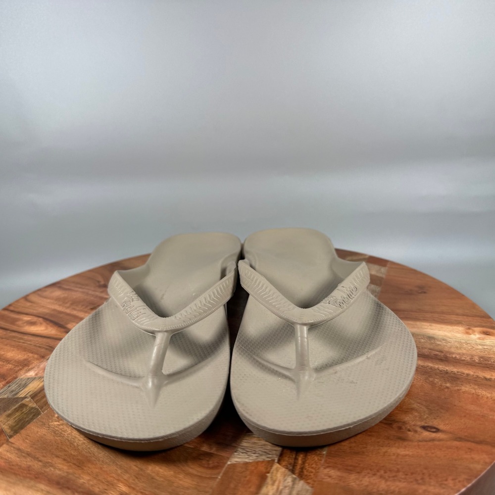 Archies Arch Support Flip Flops Taupe Tan Womens 9 Mens 8 Orthopedic Sandals - Picture 2 of 6